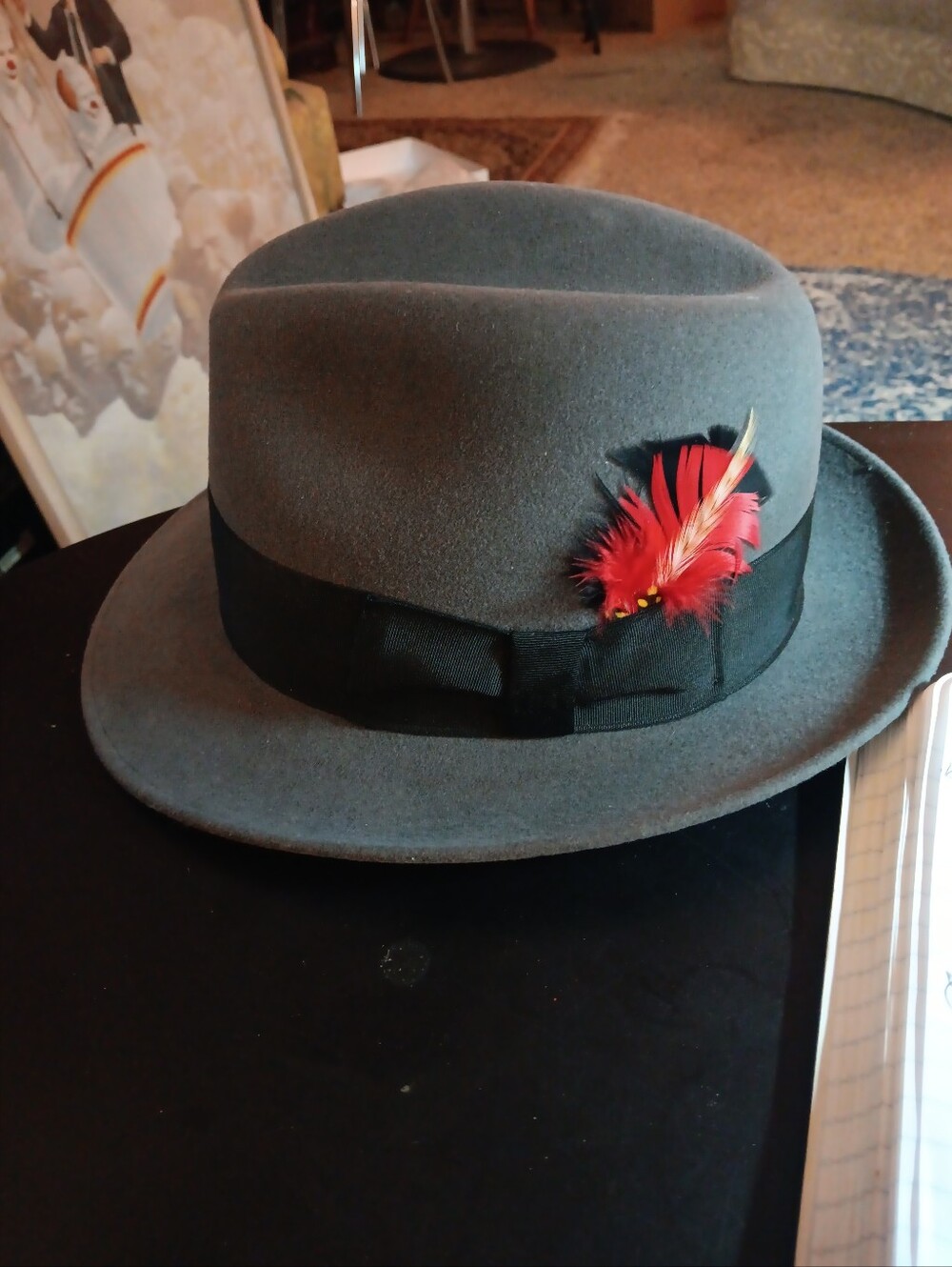 Dobbs Fifth Avenue New York Hanover Gray Fur Felt Fedora Hat Made USA Size 6¾Des